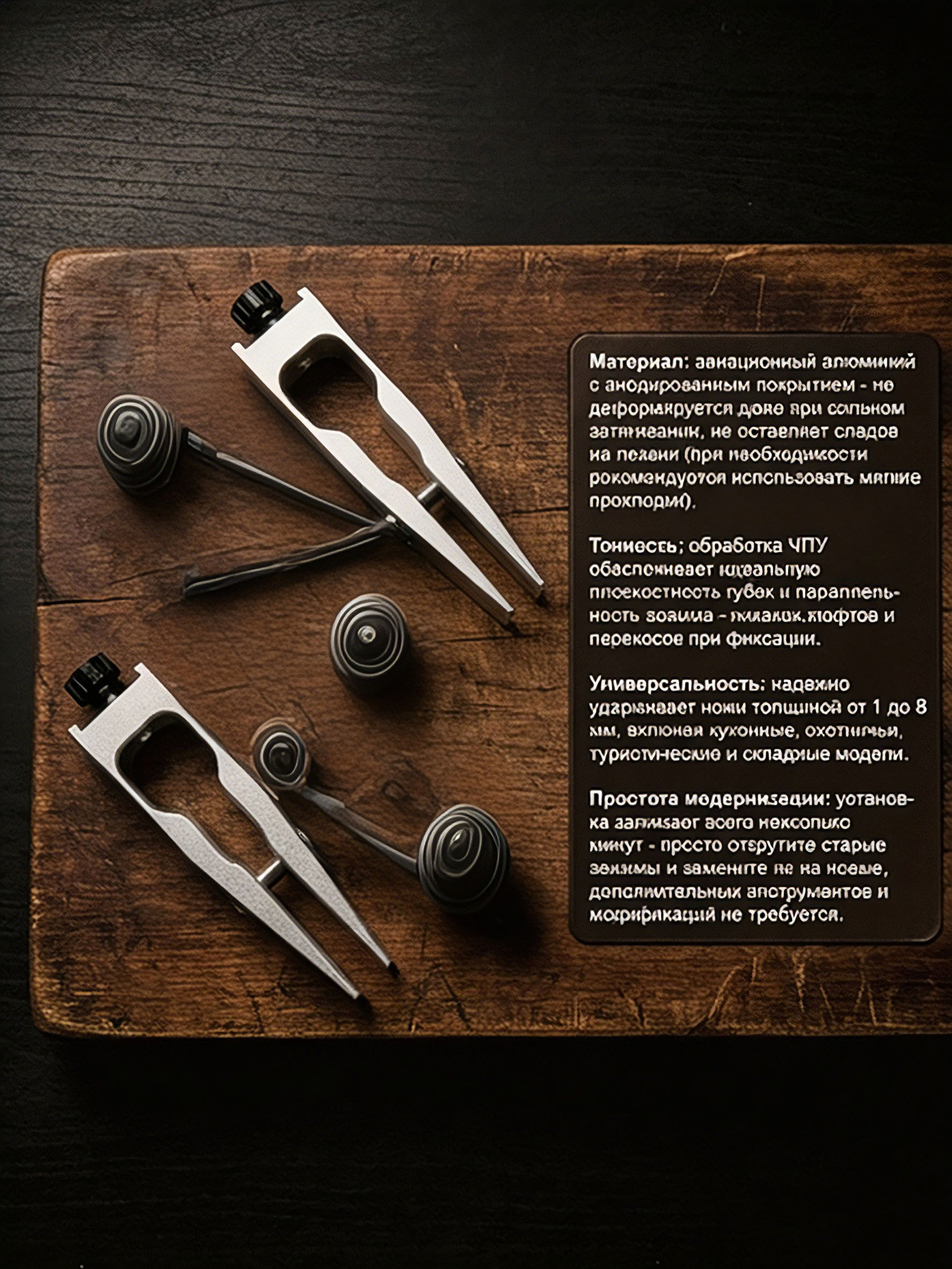 Пара алюминиевых струбцин K8-JIAZI для ножей — совместимы с Sy Tools Beast, Ruixin Pro RX-009 и Tsprof K03/04 #2